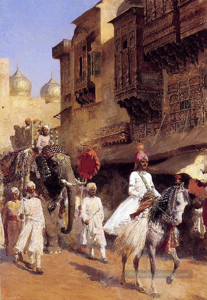 Cérémonie indienne du prince et du défilé Arabian Edwin Lord Weeks Peintures à l'huile